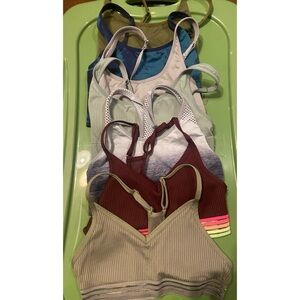 Lot of 7 Victorias Secret XS Pink Sports Bras